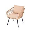 Outdoor Garden Rattan Chair Waterproof Rattan Table And Chair Set