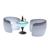 Outdoor Waterproof Bar Table And Chair Set with Remote Control LED Light